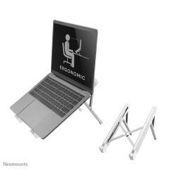 "Neomounts Foldable Laptop Stand - Silver | Ergonomic & Portable NSLS010"